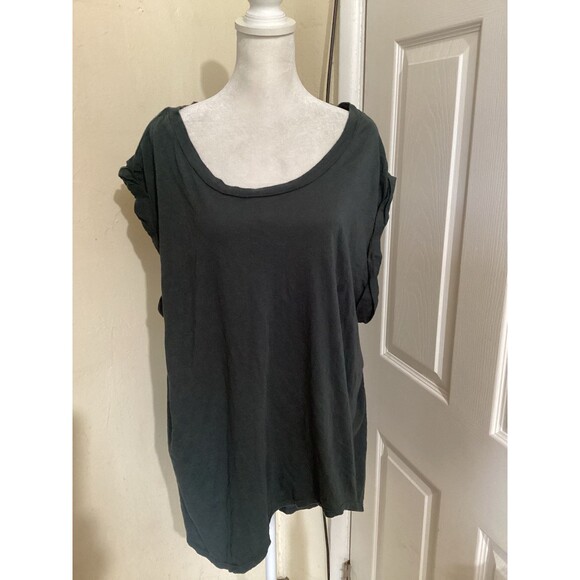 T.La Dresses & Skirts - T.la Black Asymmetrical Mini T-shirt Dress Cotton Blend M